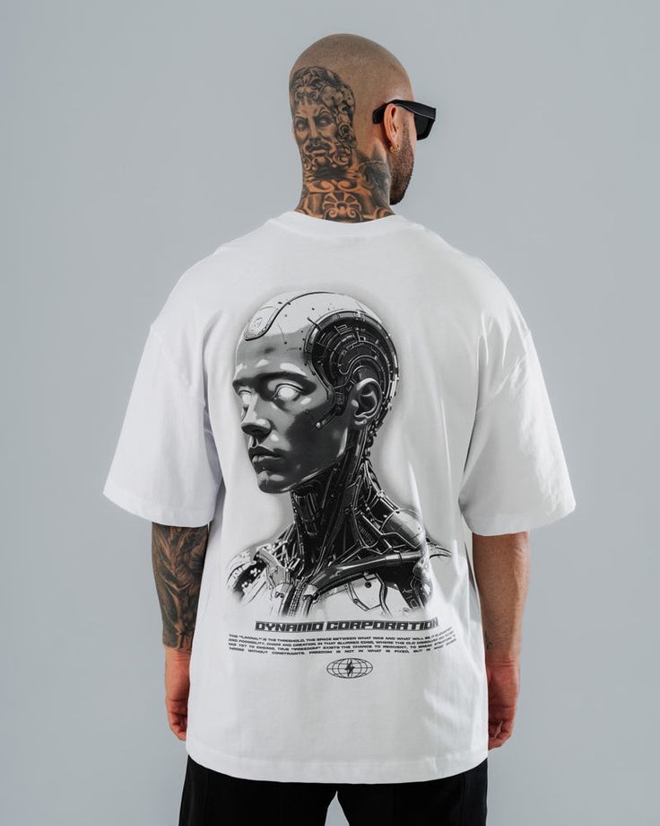 Camiseta Oversize Blanca Androide