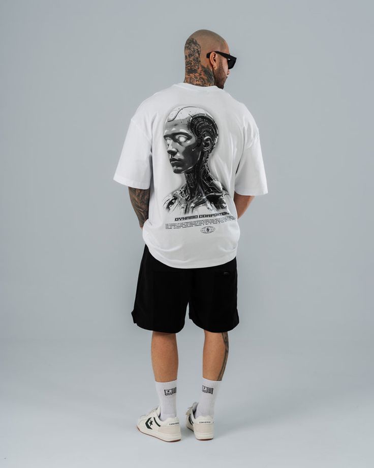 Camiseta Oversize Blanca Androide